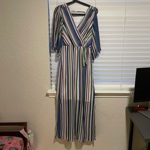 Robert Louis Pink/White/Green Dress Medium